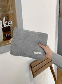 1Pc Grey Plush Zipper Cosmetic Bag, Perfect For Travel & Beauty Essentials Makeup Bag Makeup Pouch Skincare Bag Toiletry Bag Packing Cubes, Cruise Essentials Dorm Essentials, Wedding Bridesmaid Gifts, Mom Gifts, Birthday Gifts, Gifts For Friends And Teachers, Home Decor, Bathroom Living Room Bed Bathroom Organizer, Jewelry Organizer, Lip Oil Organizer,Christmas Gifts,Pouch,Travel,Gifts For Women,Women's Necessaire,Travel Essential,Pouch,Clutch / Small Handbag,Necessaire,Makeup Organizer,Makeup Organize,Pouch,Brush Holder,Mini Pouch,Large Capacity Pouch