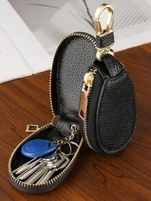 Vỏ chìa khóa màu trơn - màu đen - Xem 5