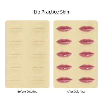 ATOMUS 1 pieza Piel de práctica de tatuaje para cejas de maquillaje permanente, piel de silicona para practicar para profesionales y principiantes