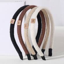 4pcs Girls' Cute Rabbit Ear & Knitted Hair Hoop For Daily Wear, Autumn/Winter - Multicolor - View 4