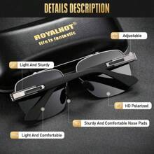RoyalHot RoyalHot Polarized Classic Metal Oval Frame Fashion Fashion Glasses, Suitable For Driving For Summer Beach Vacation,Outdoor,Travel Back To School Fashionable Preppy School Look