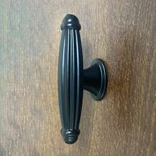 1 件黑色美式簡約風格衣櫃窗五金家具拉手帶 1 個螺絲,1 件鋁合金櫥櫃抽屜把手用於固定櫥櫃和抽屜,含 1 個螺絲 - 黑色 - 查看 1