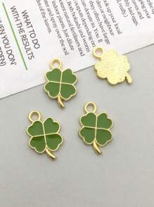20 件裝時尚琺瑯合金四葉草吊飾 Diy 吊墜適用於手鍊項鍊耳環珠寶製作配件 - 均碼 - 查看 8