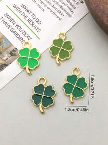 20 件裝時尚琺瑯合金四葉草吊飾 Diy 吊墜適用於手鍊項鍊耳環珠寶製作配件 - 均碼 - 查看 2