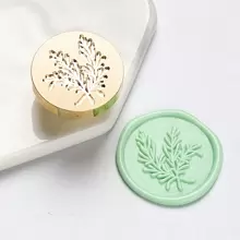 1 套蜡封印章套件，用于密封、装饰、DIY，包括红木手柄和 2.5 厘米花卉印章，返校，返校，学校用品 - 駝色 - 查看 2