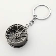 4pcs Car Tire Shaped Keychain For Men, Backpack Accessory - Multicolor - View 4