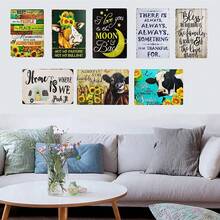 TIKUAJGIFT 1pc Creative Decorative Painting For Home Decoration - Dark Green - View 7