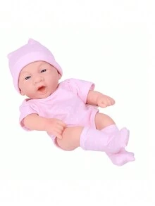 1 件 19 厘米嬰兒娃娃,全身乙烯基逼真重生娃娃,可愛迷你重生娃娃女孩,重生娃娃玩具,兒童玩具禮物,聖誕禮物 - 淺粉色 - 查看 4