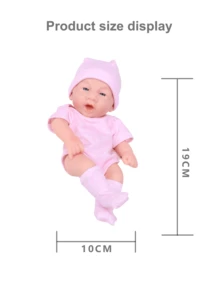 1 件 19 厘米嬰兒娃娃,全身乙烯基逼真重生娃娃,可愛迷你重生娃娃女孩,重生娃娃玩具,兒童玩具禮物,聖誕禮物 - 淺粉色 - 查看 2