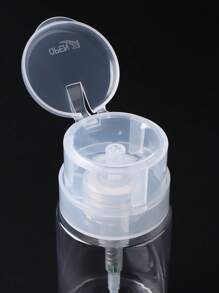 100ml透明泵式分裝瓶,適用於液體uv凝膠指甲美容清潔護理品分裝瓶和卸甲水瓶 - 無色 - 查看 3