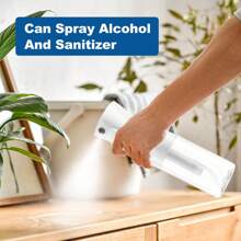 1入裝300毫升塑料連續噴霧水瓶,頭髮噴霧器,白色,超細,有機溶劑和壓力噴霧器,帶泵,適用於造型師、沙龍、理髮師