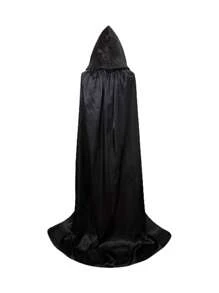 1 件黑巫師/吸血鬼/角色扮演斗篷萬聖節派對成人服裝 - 黑色 - 查看 4