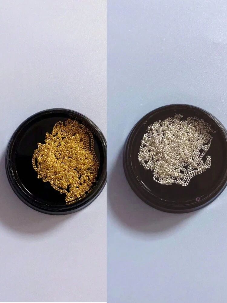 1 Pack 1M Length Nail Art Decoration Chain, Nail Decor Chain Design, Y2K Punk Style DIY, Popular In Japan And Korea, Nail Salon Supplies, Nail Jewelry, Nail Gems