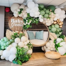 141-Piece Sage Green & White Balloon Garland Kit - Perfect for Baby Shower, Bridal Shower, Anniversary, Gender Reveal & Graduation Decorations - Multicolor - View 1