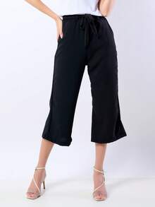 Women Pants - 黑色 - 查看 2