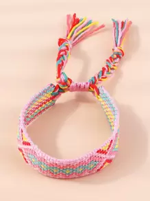 1條復古編織手鍊,適合日常佩戴 - 粉色 - 查看 6