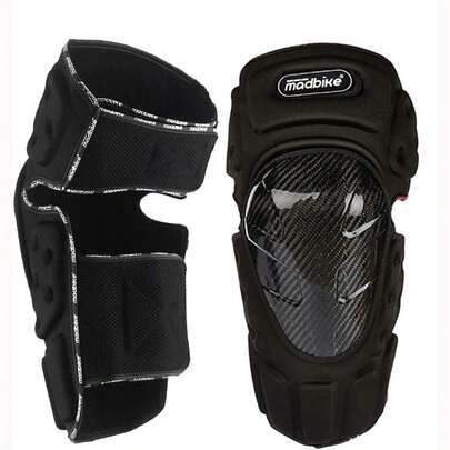 CHCYCLE Carbon Fiber Motorcycle Knee Pads Motocross Protector Powersport Knee Guard Protection Armor Motocross Racing Protective Gear