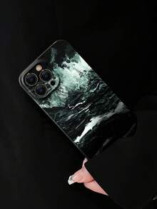 復古風景畫防摔手機殼，適用於iPhone - 彩色 - 查看 2