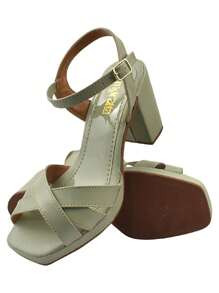 Women Heeled Sandals - màu xanh lá - Xem 3