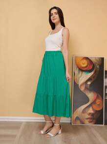 Women Skirts - 綠色 - 查看 4