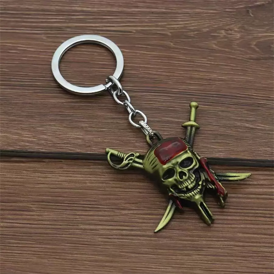 1pc Skull Design Keychain For Car Or Backpack Decoration, Small Gift - Army Green - View 1