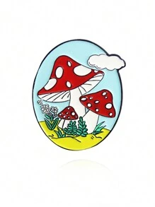 1 Pieza Broche Moderno Con Diseño De Seta Roja De Super Mario De Dibujos Animados - Multicolor - Ver 6