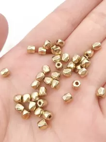 100 件时尚塑料金色星形心形圆形 DIY 串珠手链项链隔珠女士珠宝制作配件串珠