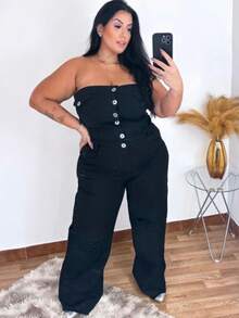 Plus Size Women Tops - 黑色 - 查看 4