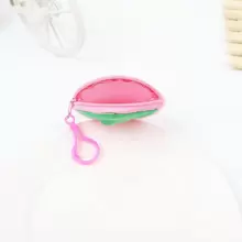 1 Pc Creative Fruit Plush Coin Purse - Stylish Mini Coin Wallet & Bag Pendant - Perfect Gift - Pink - View 4