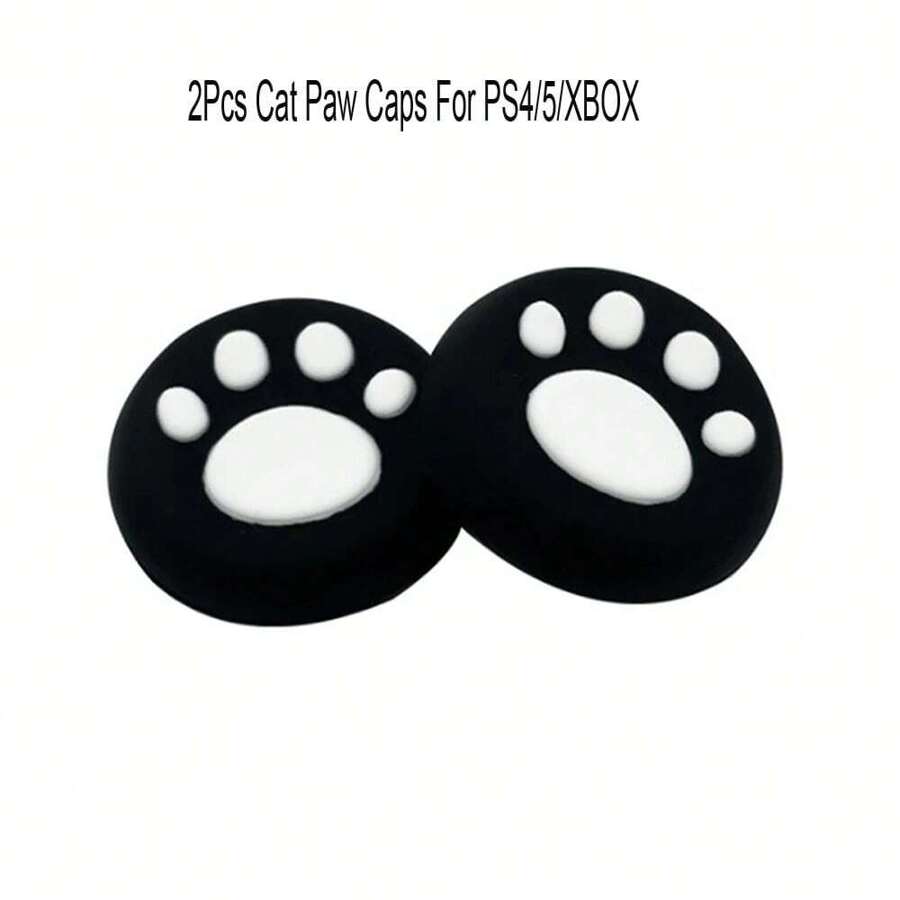 2 个操纵杆按钮硅胶帽，猫爪设计按钮硅胶保护套适用于 PS 5/PS 4/PS3/X BOX 360/X BOX ONE/SWITCH PRO - 彩色 - 查看 1