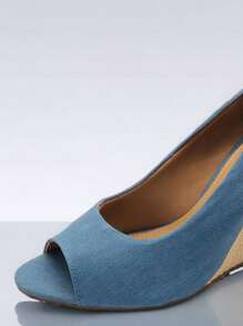 Women Platforms & Wedge Sandals - Màu xanh lam - Xem 2