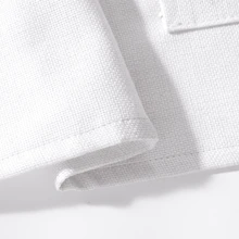 1 件藝術字母圖案防塵罩,北歐風格,帶 4 個儲物袋,防滑,可水洗,用於洗衣機、冰箱和家居裝飾 - 淺灰色 - 查看 4