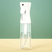 1入裝300毫升塑料連續噴霧水瓶,頭髮噴霧器,白色,超細,有機溶劑和壓力噴霧器,帶泵,適用於造型師、沙龍、理髮師