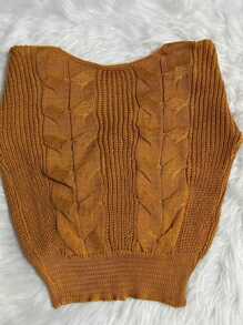 Women Knit Tops - 芥末黃 - 查看 1
