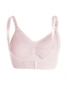 3 pezzi di reggiseni per l'allattamento e la maternità in nylon, nei colori nero, bordeaux e nude, sexy, comodi, senza cuciture e senza fili, con apertura frontale per il sostegno durante l'allattamento