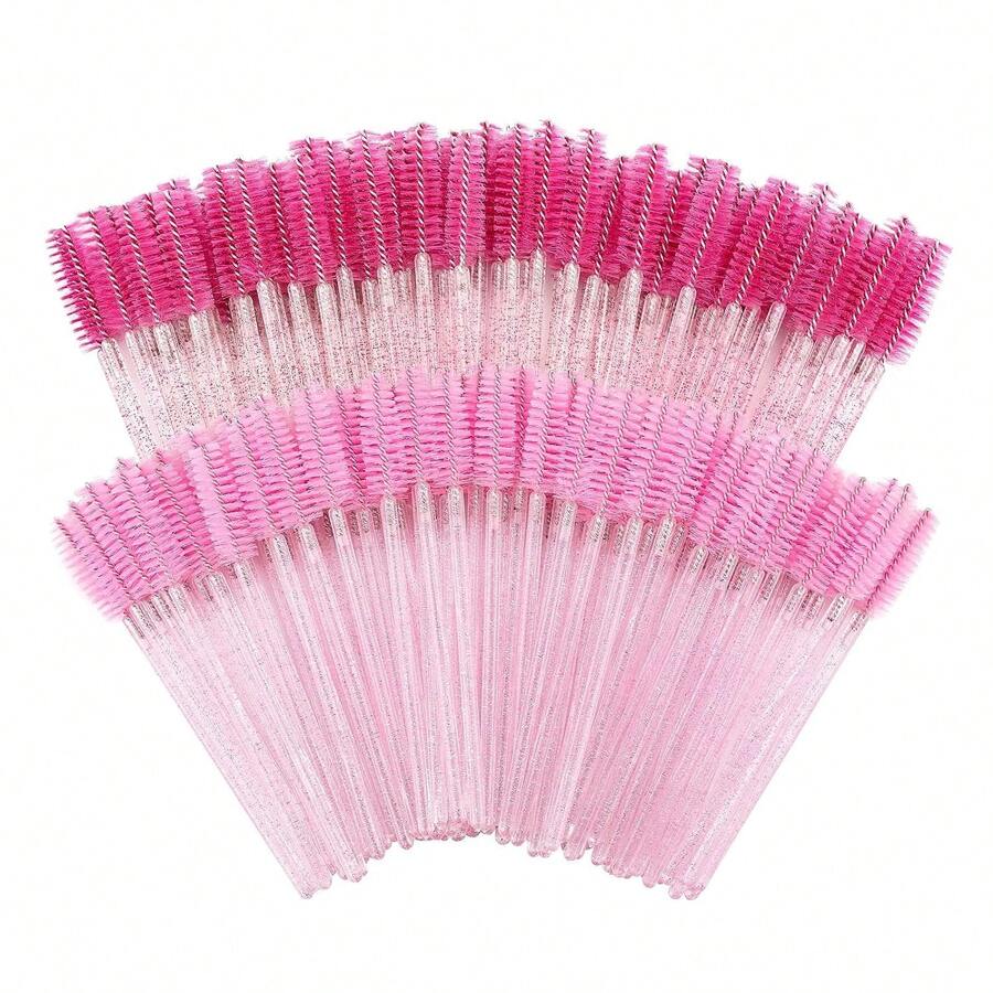 100pcs Disposable Eyelash Brush For Eyelash Extension, Mascara, Eyebrow Brush, Crystal Wand Makeup Tool,Eyebrow Brush,Eyeshadow Brush,Spoolie,Spoolie Brush,Giveaways - Multicolor - View 1