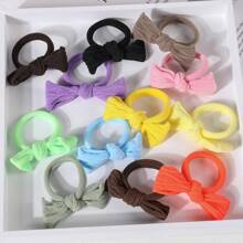 30 Pcs Girls Cute Bow Hair Ties, Colorful Elastic Bowknot Ponytail Holder Hair Accessories Set For Holiday Parties And Daily Use - Multicolor - View 4