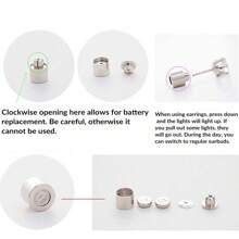 1個夜店時尚男女情侶led發光耳環閃耀耳環皇冠發光耳環 - 彩色 - 查看 8