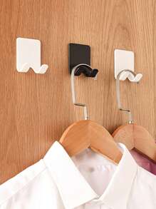 1pc Punch-Free Plastic Shaver Hook, Multifunctional Adhesive Wall Hanger For Clothes, Bags, Power Cords, Etc. In Bathroom Home Bathroom Decor Fall Decor Back To School