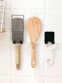 1pc Punch-Free Plastic Shaver Hook, Multifunctional Adhesive Wall Hanger For Clothes, Bags, Power Cords, Etc. In Bathroom Home Bathroom Decor Fall Decor Back To School