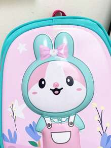 Cartoon Kids' School Backpack, Double-shoulder Bag - Green - View 5