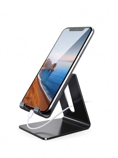 1pc Acrylic Cell Phone Stand, Portable Clear Phone Holder Stand For Desk, Compatible With Phone Android Smartphones, Pad, Tablets, Desk Accessories, Home & Office Use, Suitable For Home And School Back To School