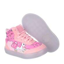 Tenis Botinha Unicornio Com Luz de Led Infantil Feminina