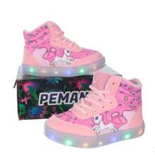 Tenis Botinha Unicornio Com Luz de Led Infantil Feminina
