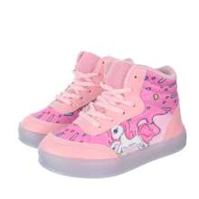 Tenis Botinha Unicornio Com Luz de Led Infantil Feminina