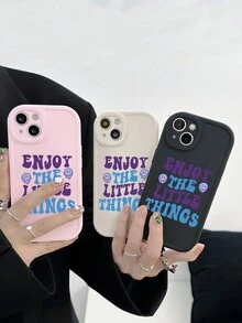 3入組簡約英文字母霧面手機殼，兼容iPhone - 彩色 - 查看 3