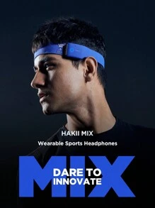 havit Hakii Mix 智能頭戴運動耳機,具有“空氣傳導技術”,防水可穿戴運動耳機,超越骨傳導 (藍色) - 藍色 - 查看 1