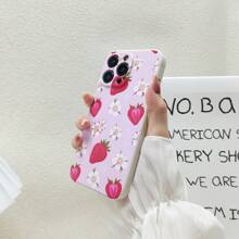 1入創意草莓畫手機殼：液體TPU防震保護套，適用於蘋果iPhone 14/13/12/11/Pro/Max/7 Plus/8 Plus/X/Xr/Xs Max/14 Plus - 彩色 - 查看 4