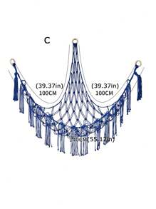 1入組流蘇裝飾玩具吊床 - 杏色 - 查看 6