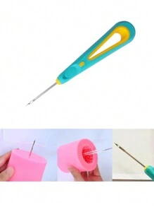Diy矽膠模具製作工具:手鑽設備用圓孔錐形沖頭-用於沖針和蠟燭芯的實用工具 - 彩色 - 查看 1